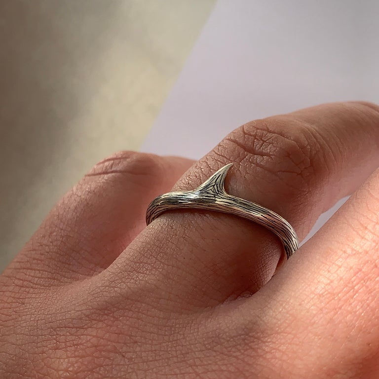 .925 POINTED THORN TWIG RING